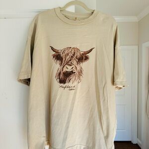 Free People (We The Free) Highland Cow Tee